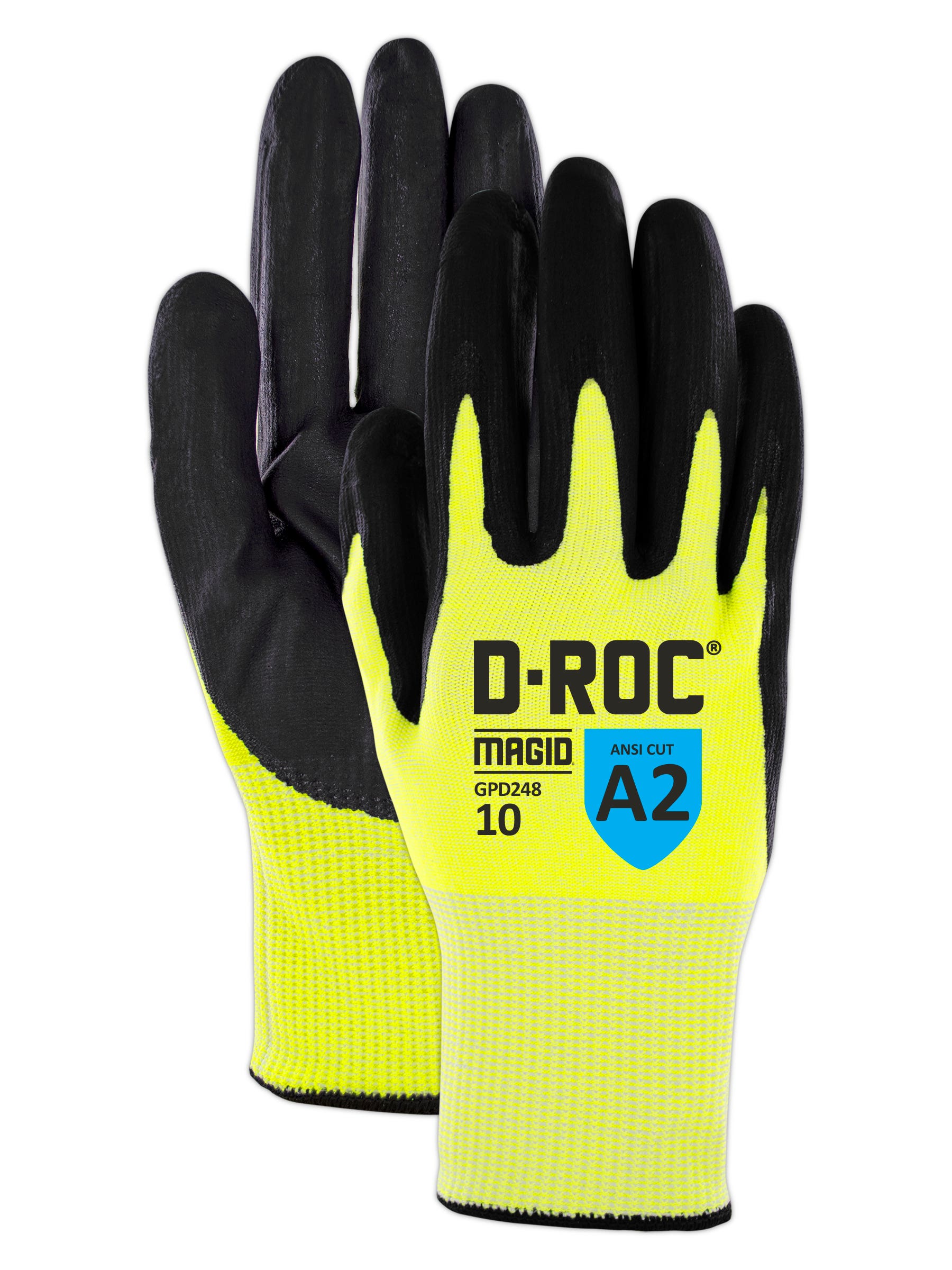 Magid D-ROC GPD248 Hyperon 15-gauge TriTek Palm Coated Work Glove &ndash; Cut Level A2