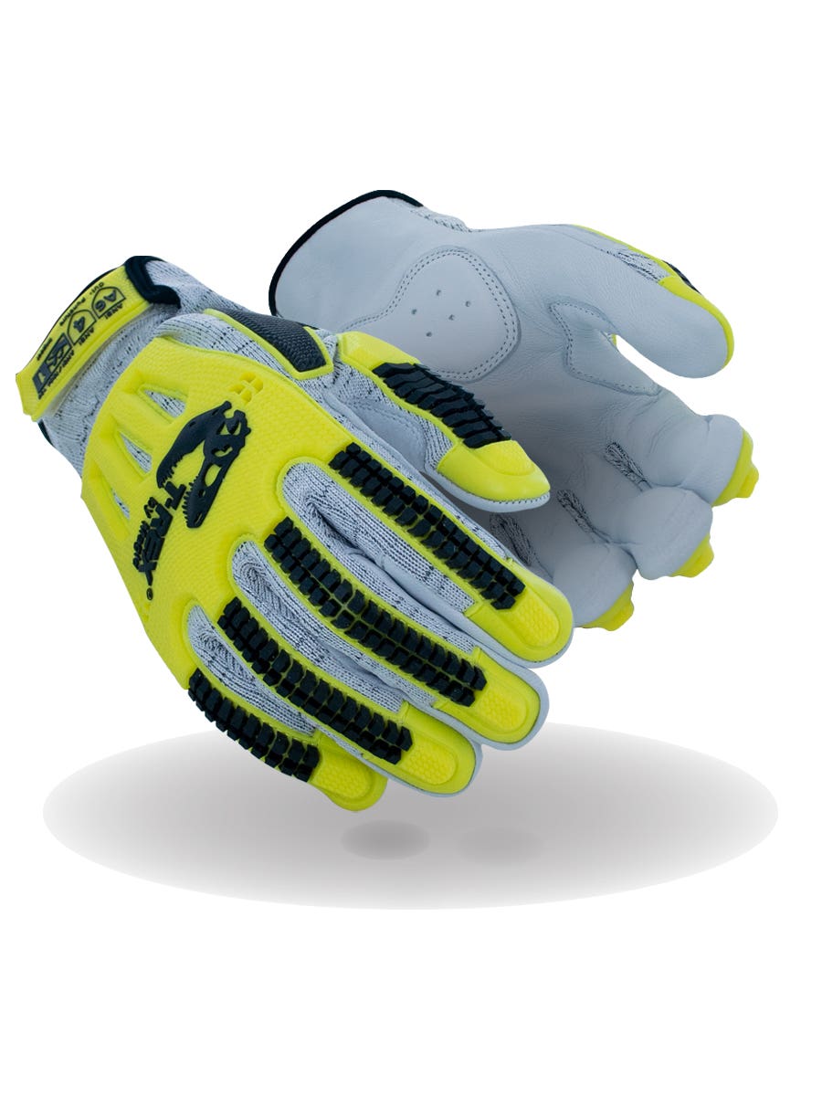 Magid T-REX Windstorm Series Goatskin Leather Palm Impact Glove &ndash; Cut Level A6 (Palm) & A4 (Back)