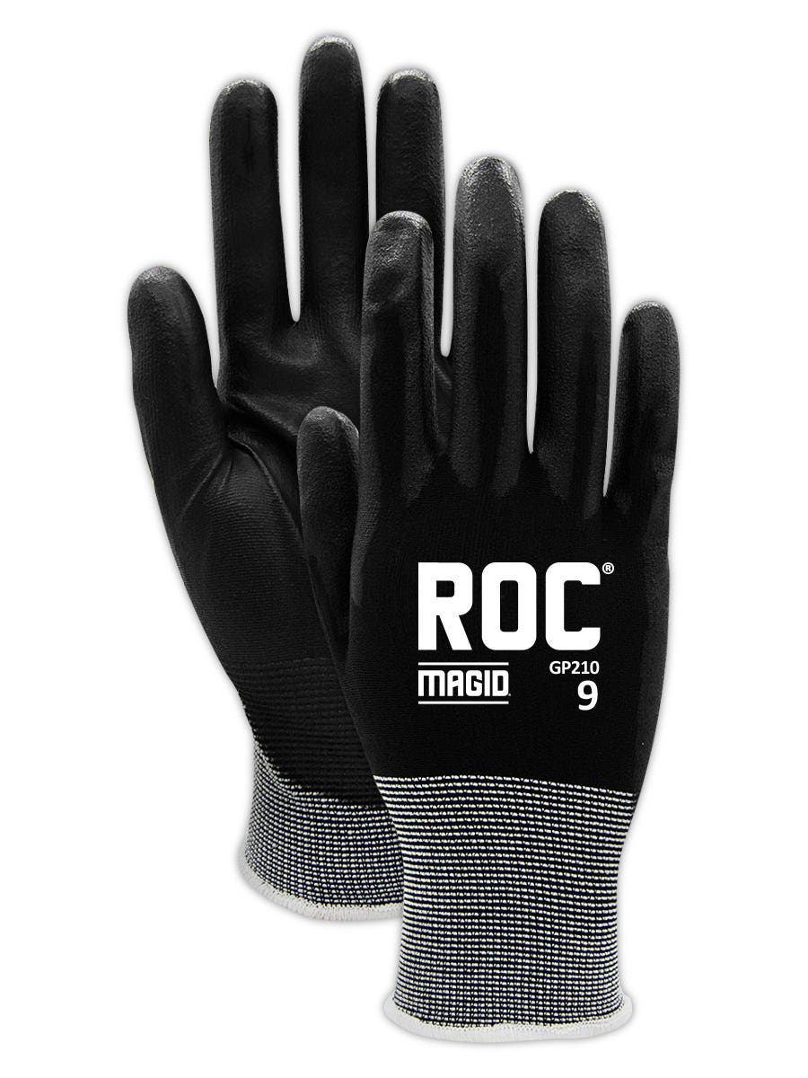 Magid&reg; ROC&reg; GP210 Nylon Polyurethane Palm Coated Work Glove 
