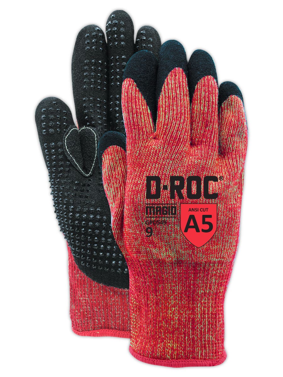 S-XL BG Ultra-Thin Knit Latex Dip Nylon Sandy Latex Coated Work Gloves -BGS-OR 