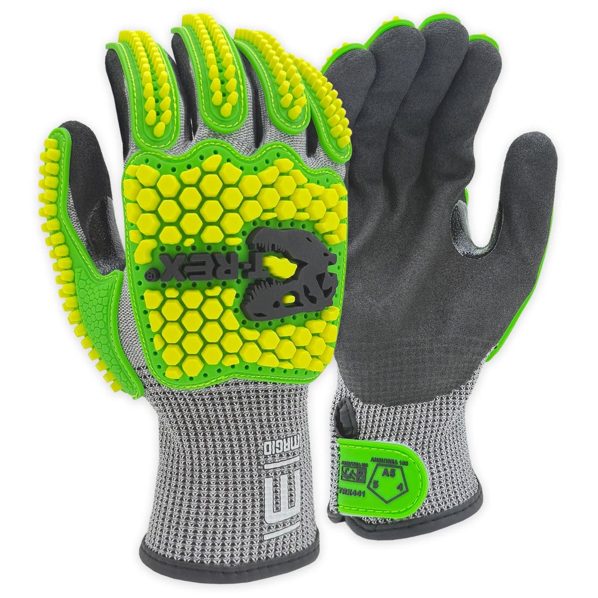 Magid® T-REX® Lightweight NitriX® Grip Technology Palm Coated Impact Glove — ANSI Cut Level A5