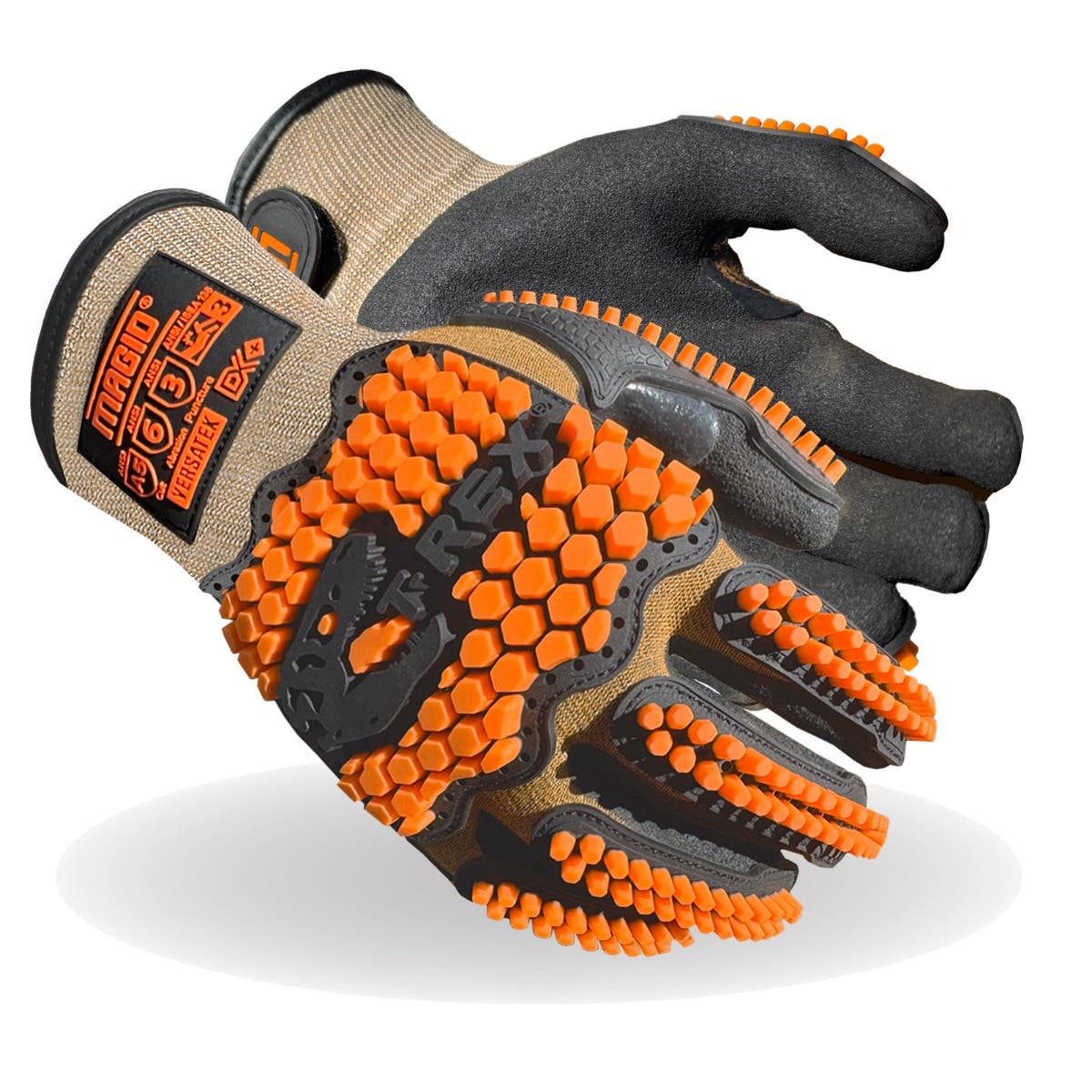 Magid&reg; T-REX&reg; DX+ Technology&reg; Level 3 Impact Gloves with VersaTek Grip&reg; Palm Coating - TRXDXPG53