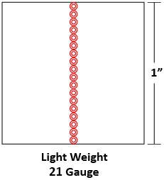 Image of how a heavy weight 18 gauge work glove is measured