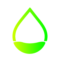 Picture of a water droplet that is 1/5 full of liquid.