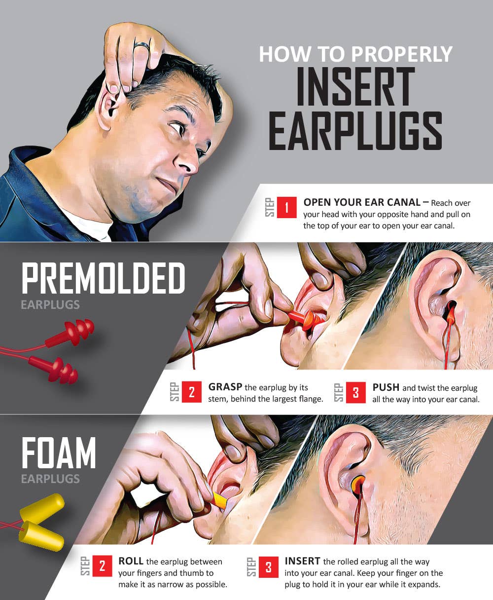 Image showing how to insert earplugs