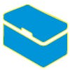 Icon of a blue portable cooler