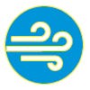 Icon representing air currents or wind