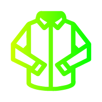Icon of a long sleeve shirt indicating bulky clothing and PPE