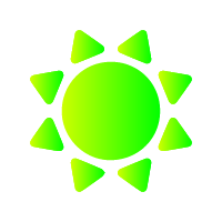 Icon of the sun indicating working in direct sunlight