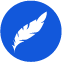 Icon of a white feather representing light-weight work gloves