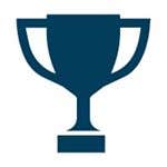 Dark blue trophy icon