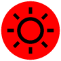 Icon of a sun to represent outdoor working environments