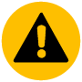 Icon of a warning sign to represent working with dangrerous materials
