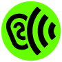 Icon of sound waves near an ear to represent loud working conditions