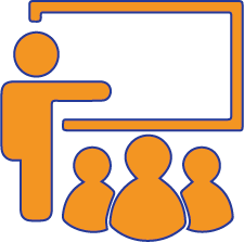 Icon of a safety manager training employees