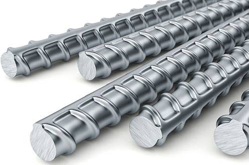 Several ends of rebar laying down