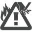 Icon of a gray attention sign with hazards