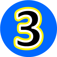image of the number three for the third step to keeping workers safe at home.