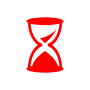 A red icon showing an hourglass.